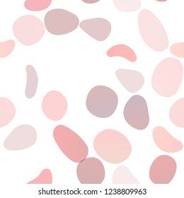 Light Red vector seamless pattern with spheres. Colorful illustration with blurred circles in nature style. Design for textile, fabric, wallpapers.