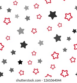 Light Red vector seamless pattern with christmas stars. Shining colored illustration with stars. Pattern for trendy fabric, wallpapers.