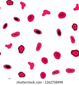 Light Red vector seamless pattern with spheres. Illustration with set of shining colorful abstract circles. Pattern for design of window blinds, curtains.