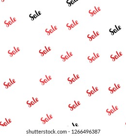 Light Red vector seamless pattern with sale signs. Abstract illustration with colorful gradient symbols of sales. Pattern for ads, posters, banners of sales.