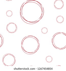 Light Red vector seamless pattern with spheres. Beautiful colored illustration with blurred circles in nature style. Design for wallpaper, fabric makers.