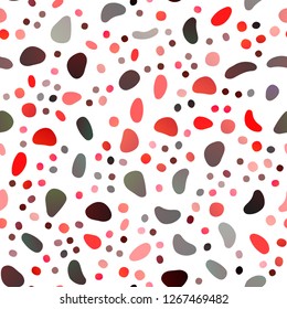 Light Red vector seamless pattern with spheres. Blurred decorative design in abstract style with bubbles. Pattern for design of window blinds, curtains.