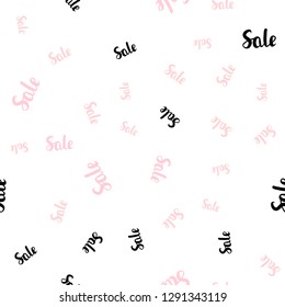 Light Red vector seamless pattern with sale signs. Colorful set of  percentage signs in simple style. Pattern for ads, posters, banners of sales.