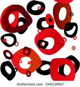 Light Red vector seamless pattern with spheres. Colorful illustration with blurred circles in nature style. Pattern for trendy fabric, wallpapers.
