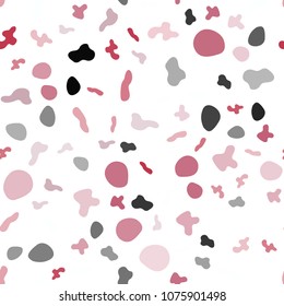 Light Red vector seamless template with bubble shapes. Glitter abstract illustration with wry lines. The template for cell phone backgrounds.