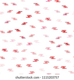 Light Red vector seamless template with repeated sticks. Decorative shining illustration with lines on abstract template. The template can be used as a background.