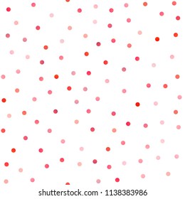 Light Red vector seamless template with circles. Abstract illustration with colored bubbles in nature style. Completely new template for your brand book.