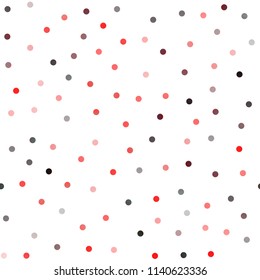 Light Red vector seamless template with circles. Blurred decorative design in abstract style with bubbles. Beautiful design for your business natural advert.