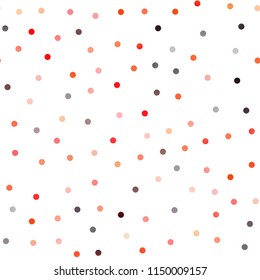 Light Red vector seamless template with circles. Blurred bubbles on abstract background with colorful gradient. The pattern can be used for aqua ad, booklets.