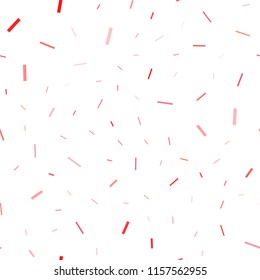 Light Red vector seamless template with repeated sticks. Modern geometrical abstract illustration with staves. Smart design for your business advert.
