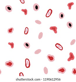 Light Red vector seamless template with circles. Glitter abstract illustration with blurred drops of rain. Design for textile, fabric, wallpapers.