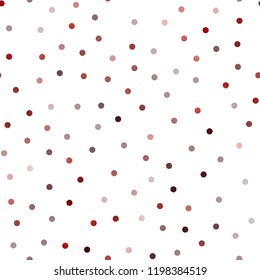 Light Red vector seamless template with circles. Modern abstract illustration with colorful water drops. Beautiful design for your business natural advert.