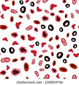 Light Red vector seamless template with circles. Blurred decorative design in abstract style with bubbles. Trendy design for wallpaper, fabric makers.