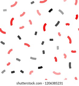 Light Red vector seamless template with bent lines. A vague circumflex abstract illustration with gradient. New composition for your brand book.