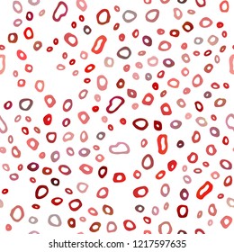 Light Red vector seamless template with spots. Glitter abstract illustration with blurred drops of rain. Template for business cards, websites.