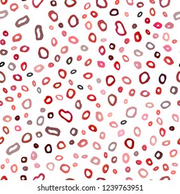 Light Red vector seamless template with spots. Colorful illustration with blurred circles in nature style. Pattern for design of fabric, wallpapers.