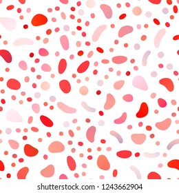 Light Red vector seamless template with spots. Illustration with set of shining colorful abstract circles. Template for business cards, websites.