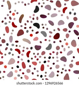 Light Red vector seamless template with spots. Glitter abstract illustration with blurred drops of rain. Trendy design for wallpaper, fabric makers.