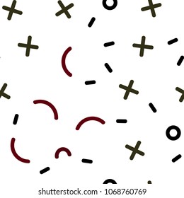 Light Red vector seamless texture with elements of lines. Trendy seamless illustration with abstract lines. Pattern for design of fabric, wallpapers.