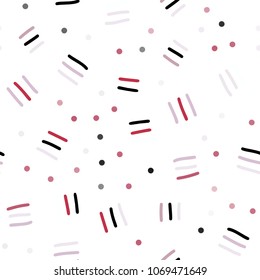 Light Red vector seamless texture with elements of lines. Colorful seamless gradient with lines and signs of maths. Pattern for design of window blinds, curtains.