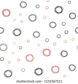 Light Red vector seamless texture with disks. Modern abstract illustration with colorful water drops. New design for ad, poster, banner of your website.