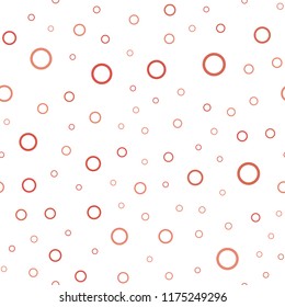 Light Red vector seamless texture with disks. Modern abstract illustration with colorful water drops. Completely new template for your brand book.