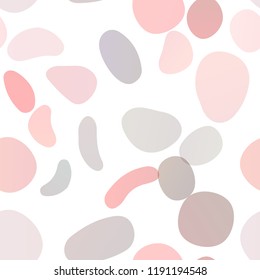 Light Red vector seamless texture with disks. Blurred bubbles on abstract backdrop with colorful gradient. Pattern for design of window blinds, curtains.