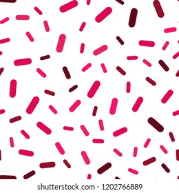 Light Red vector seamless texture with colored lines. Shining colored illustration with sharp stripes. The pattern for ad, booklets, leaflets.