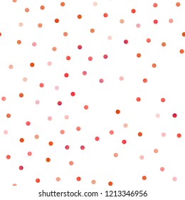 Light Red vector seamless texture with disks. Illustration with set of shining colorful abstract circles. The pattern can be used for aqua ad, booklets.