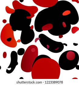 Light Red vector seamless texture with disks. Modern abstract illustration with colorful water drops. Pattern for design of window blinds, curtains.