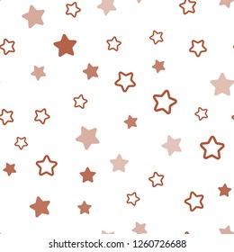 Light Red vector seamless texture with beautiful stars. Stars on blurred abstract background with gradient. Template for business cards, websites.