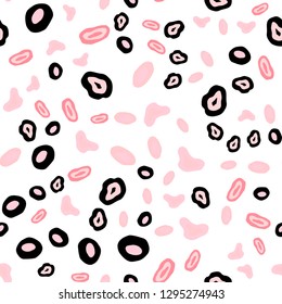 Light Red vector seamless texture with disks. Abstract illustration with colored bubbles in nature style. Design for textile, fabric, wallpapers.