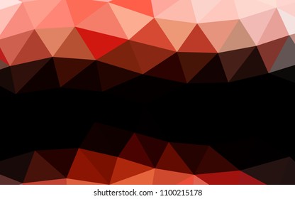 Light Red vector shining hexagonal shining triangular. Colorful illustration in abstract style with gradient. The polygonal design can be used for your web site.