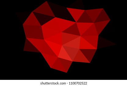 Light Red vector shining hexagonal shining triangular. A sample with polygonal shapes. The polygonal design can be used for your web site.