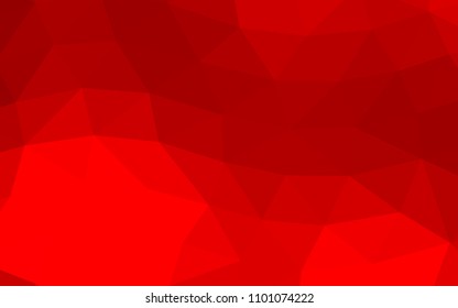 Light Red vector shining hexagonal shining triangular. Creative geometric illustration in Origami style with gradient. The polygonal design can be used for your web site.