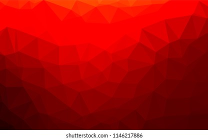 Light Red vector shining hexagonal template. Creative geometric illustration in Origami style with gradient. The textured pattern can be used for background.