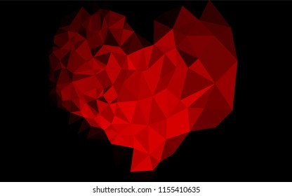 Light Red vector shining hexagonal pattern. Shining colored illustration in a Brand new style. The polygonal design can be used for your web site.