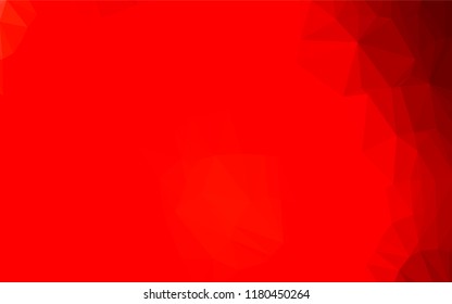 Light Red vector shining hexagonal pattern. Glitter abstract illustration with an elegant design. Triangular pattern for your business design.