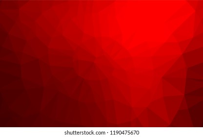 Light Red vector shining hexagonal template. Geometric illustration in Origami style with gradient.  The template can be used as a background for cell phones.