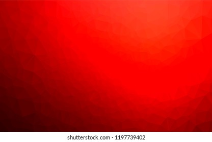 Light Red vector shining hexagonal pattern. Geometric illustration in Origami style with gradient.  The best triangular design for your business.