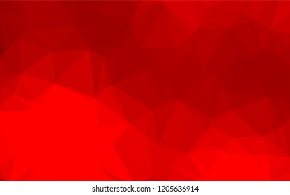Light Red vector shining hexagonal pattern. Brand new colored illustration in blurry style with gradient. The polygonal design can be used for your web site.