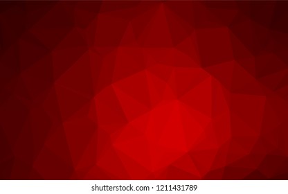 Light Red vector shining hexagonal pattern. Colorful illustration in abstract style with gradient. The textured pattern can be used for background.