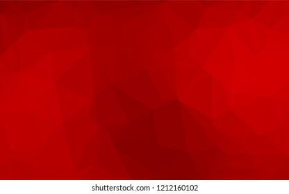 Light Red vector shining hexagonal background. Geometric illustration in Origami style with gradient.  A completely new design for your business.