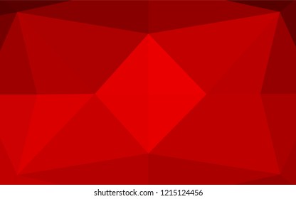 Light Red vector shining hexagonal pattern. A completely new color illustration in a vague style. The polygonal design can be used for your web site.