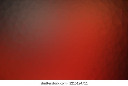 Light Red vector shining hexagonal background. Creative geometric illustration in Origami style with gradient. Triangular pattern for your business design.