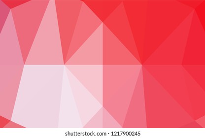 Light Red vector shining hexagonal background. Creative geometric illustration in Origami style with gradient. The completely new template can be used for your brand book.