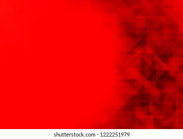 Light Red vector shining hexagonal shining triangular. A vague abstract illustration with gradient. The elegant pattern can be used as part of a brand book.