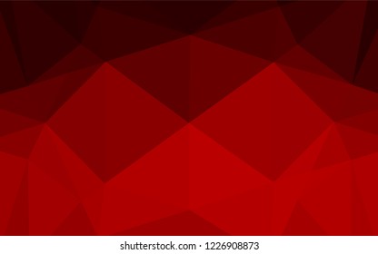 Light Red vector shining hexagonal pattern. Shining colored illustration in a Brand new style. The completely new template can be used for your brand book.