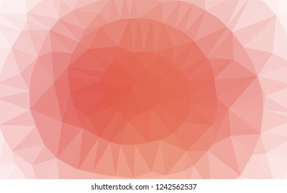 Light Red vector shining hexagonal pattern. Colorful illustration in abstract style with gradient. The best triangular design for your business.