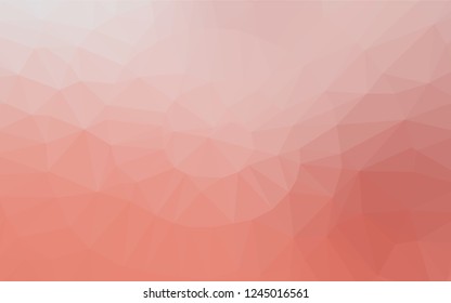 Light Red vector shining hexagonal template. Creative illustration in halftone style with gradient. The elegant pattern can be used as part of a brand book.